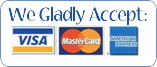 We Gladly Accept Credit Cards